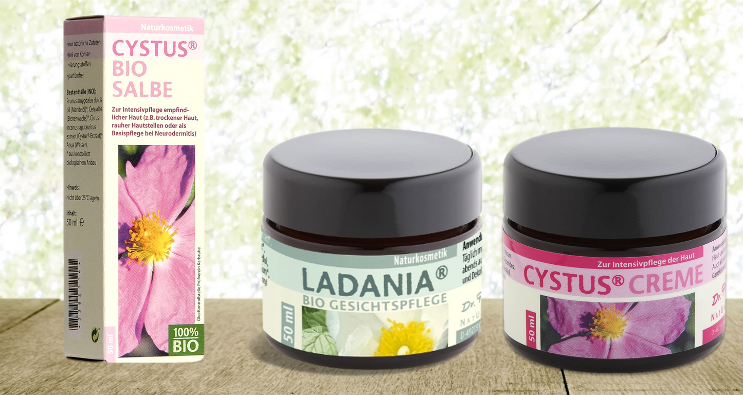 I LOVE NATUR - Vorteilspaket Cremes - LADANIA®, CYSTUS® CREME, CYSTUS® SALBE
